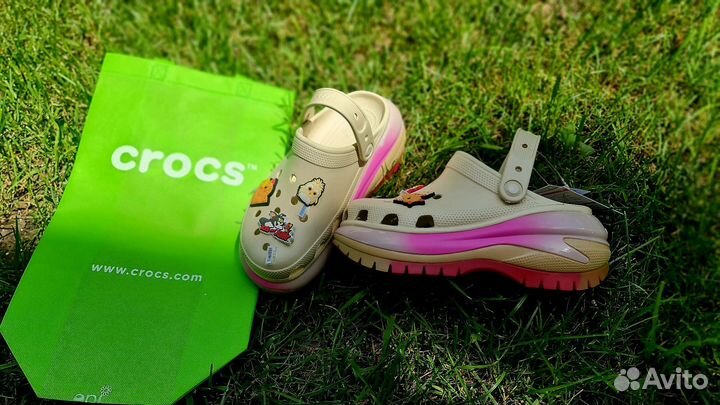 Crocs сабо mega crush colordip clog