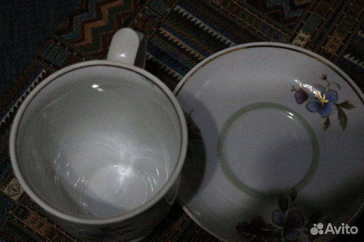 Чайная пара Дулево. Бокал с блюдцем. 600 мл Фарфор