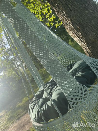 Садовые качели подвесные макраме