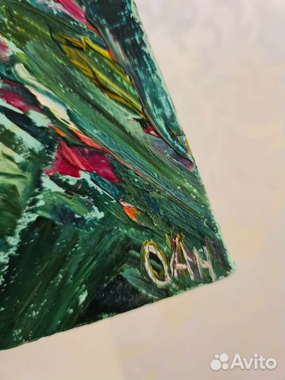 Картина маслом на холсте. Цветы