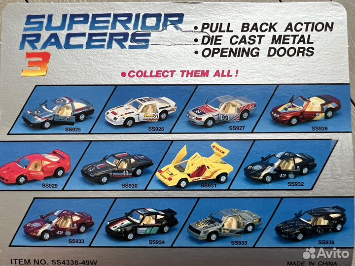 Винтажная гоночная машинка Superior racers 3