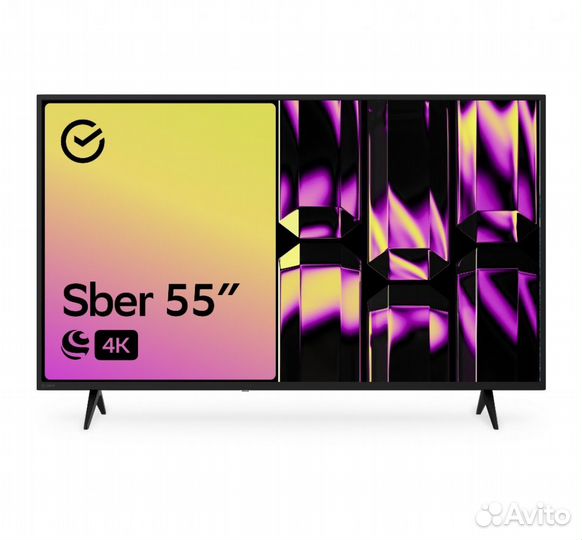 Новый смарт телевизор Sber 55 дюймов (139см)