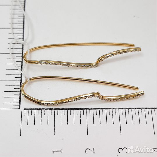 Золотые серьги с бриллиантами (20050)