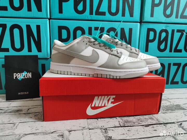 Nike dunk low grey fog люкс