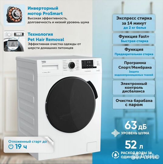 Стиральная машина beko rspe 78612 W