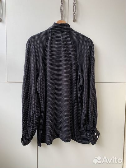 Блузка женская 52 54 черная в горошек