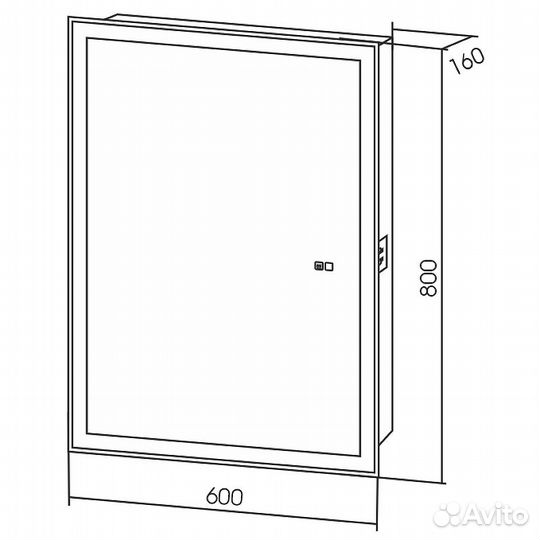 Зеркальный шкаф Silver Mirrors Киото-2 Flip 60 LED-00002682 с подсветкой Белый