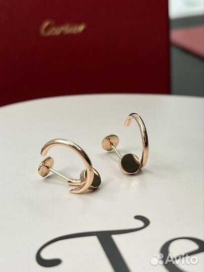 Серьги cartier juste UN clou pink gold