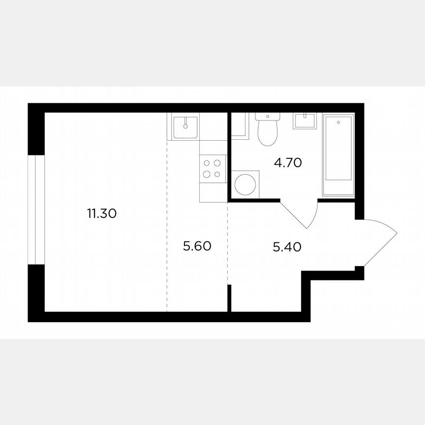 Квартира-студия, 27 м², 11/16 эт.
