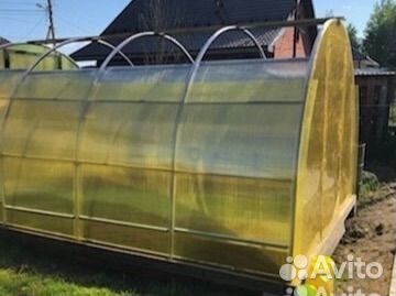 Теплица усиленная с раздвижной крышей