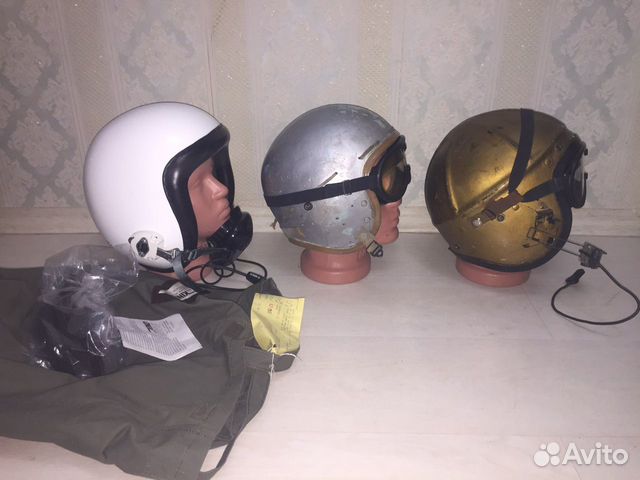 Шлем пилота США Р-1В,шлем авиационный Н-4 1950г.в