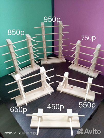 Подставки для очков из дерева