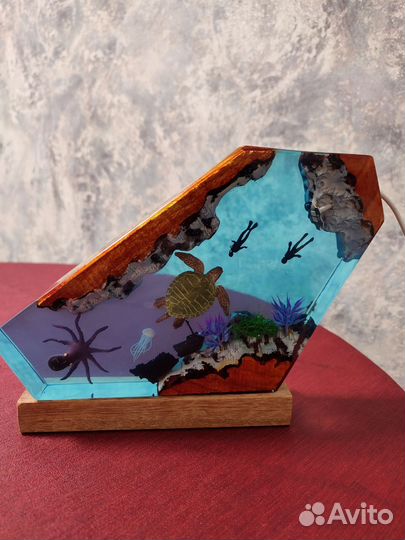 Ночник светильник из эпоксидной смолы