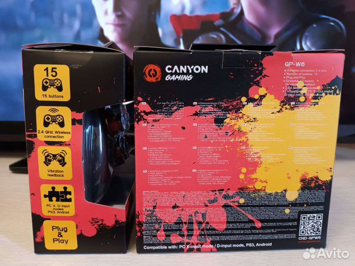 Беспроводной Геймпад Canyon CND-GPW6