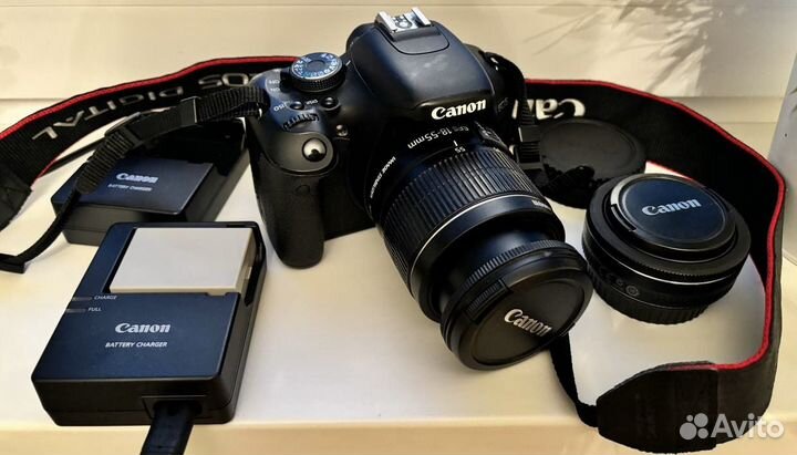 Фотоаппарат с 2 объективами Canon EOS 600D Kit