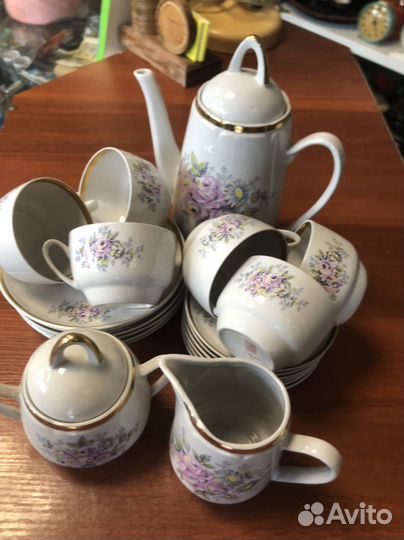 Кофейный сервиз на 6 персон. 21 предмет. Рига