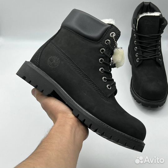 Черные Ботинки Timberland с мехом