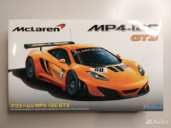 Сборная модель 1/24 Fujimi McLaren MP4-12C GT3