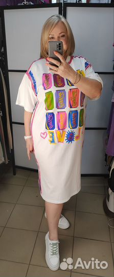 Платье/ туника женская Sport шик 48/56 Корея