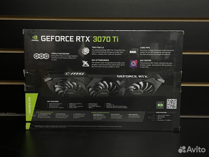 Новые Видеокарты RTX 3070 Ti MSI Ventus 3x 8GB