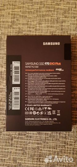Samsung 970 evo plus 1tb новый