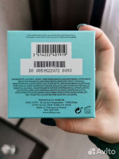 Парфюмированная вода tiffany&CO