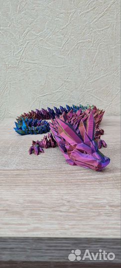 Кристальный дракон подвижный 61 см