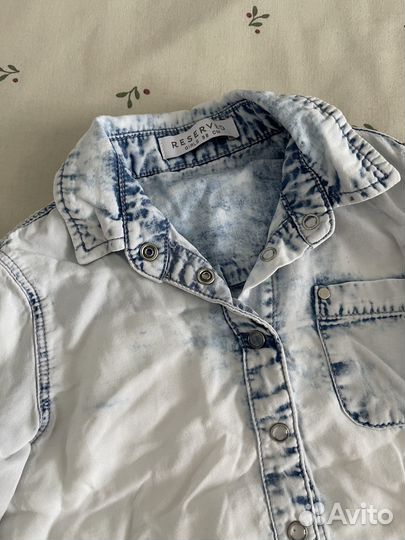 Рубашка с эффектом потертостей reserved 98-104