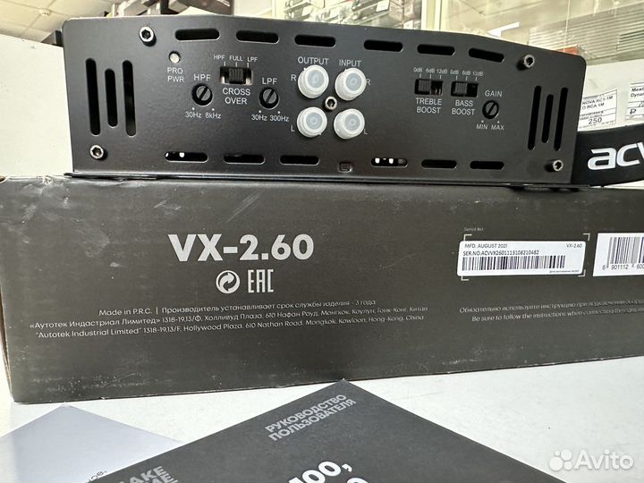 Новый усилитель ACV VX-2.60 500w max