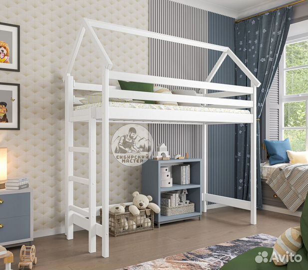 Кровать чердак детская крепче IKEA