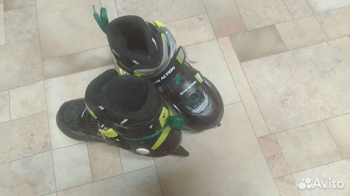 Коньки детские раздвижные размер 33-35