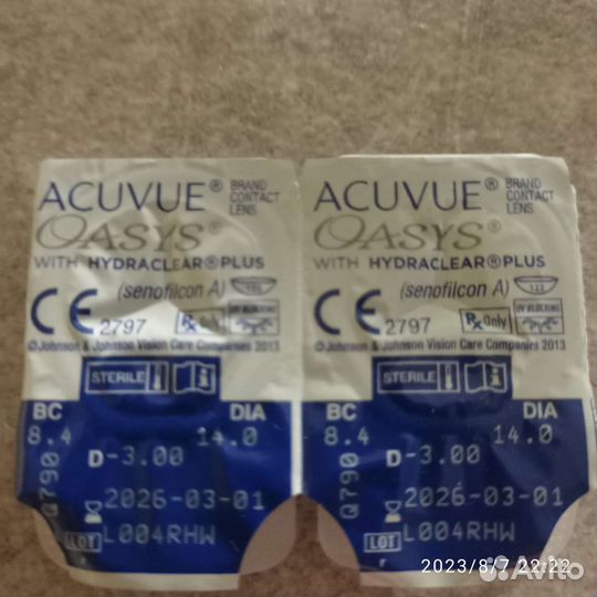 Линзы контактные acuvue oasys двухнедельные