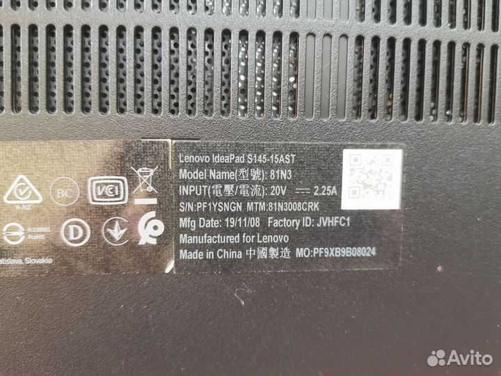 Ноутбук Lenovo IdeaPad s145 15ast