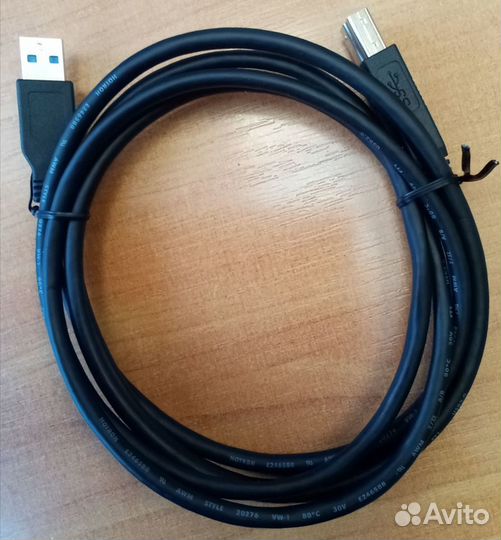 Кабель USB 3.0 A-B, Hotron E246588, 1.8 м