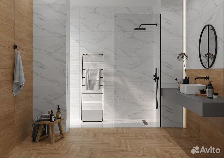 Керамическая плитка Marble white wall 300x900