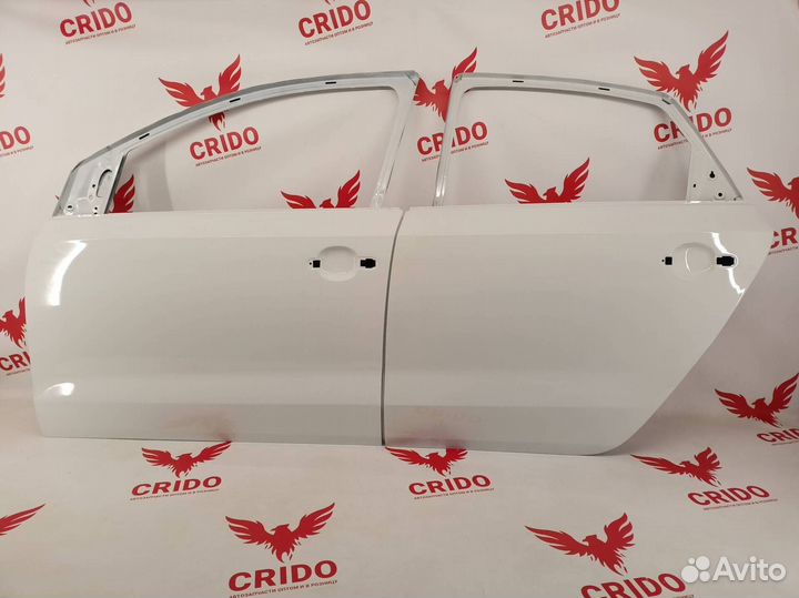 Дверь задняя левая VW Polo 2010-2015 Белая LB9A