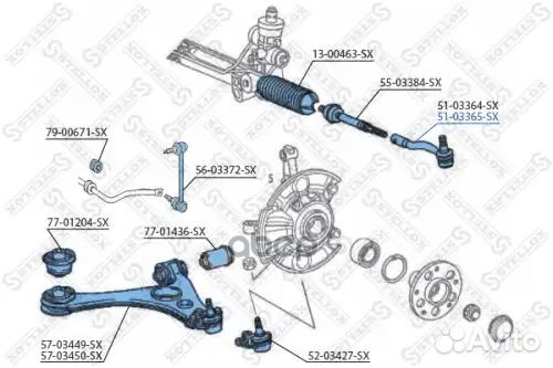 Наконечник рулевой правый MB Vaneo all 02