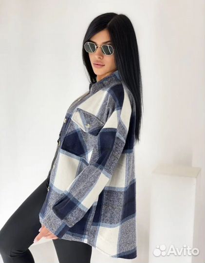 Рубашка в клетку женская 46 48