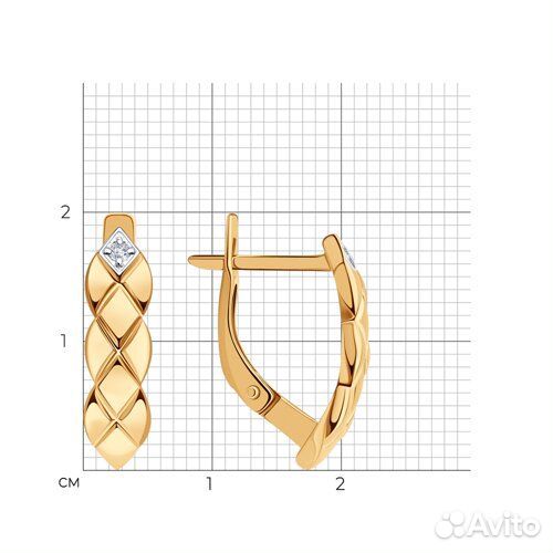 Серьги Diamant из золота, 51-120-00363-1