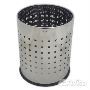 Металлическая офисная корзина для бумаг с перфорац