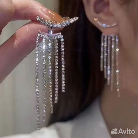 Серьги с кристаллами Swarovski