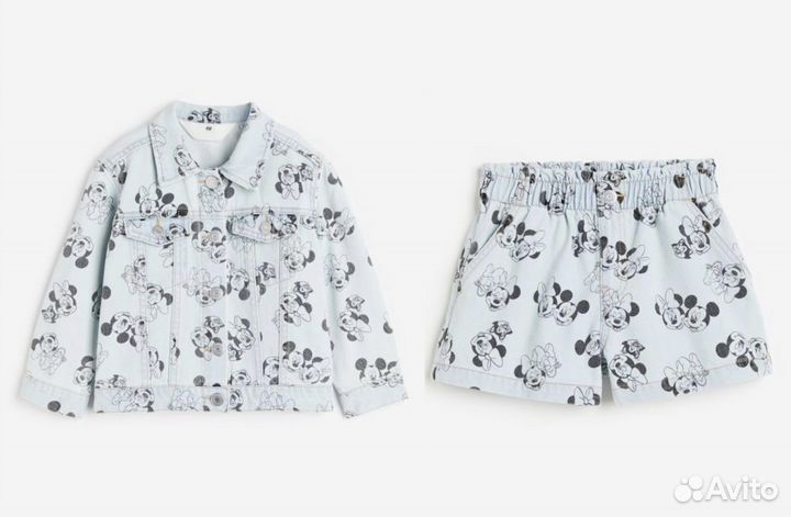 Джинсовая куртка и шорты hm 104 новые