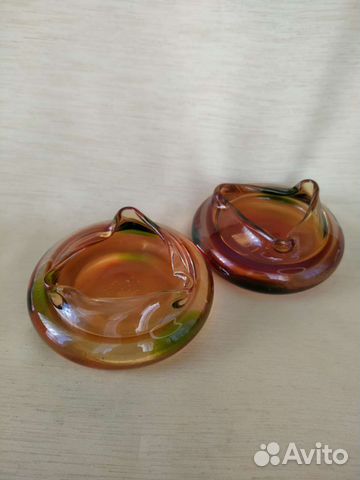 Пепельницы цветное стекло