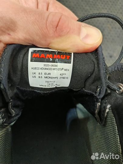 Ботинки mammut gore-tex