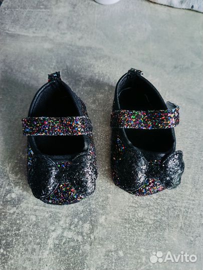 Пинетки блестящие для девочки