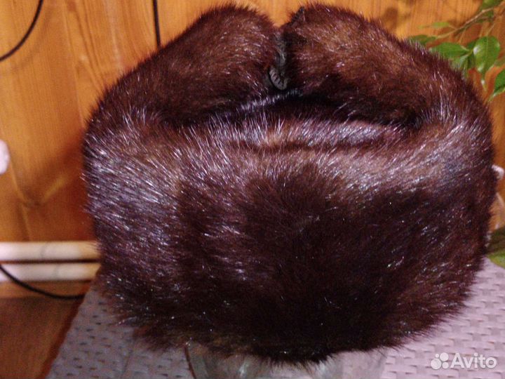 Шапка норка,мужская, бу