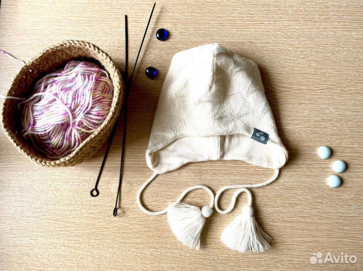 Демисезонная шапка на девочку 50 размер Huppa