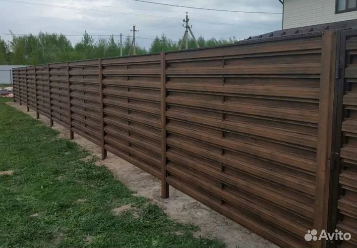 Забор металлический для дома под ключ