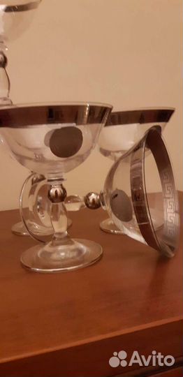 Фужеры из богемского стекла. (Чехия)