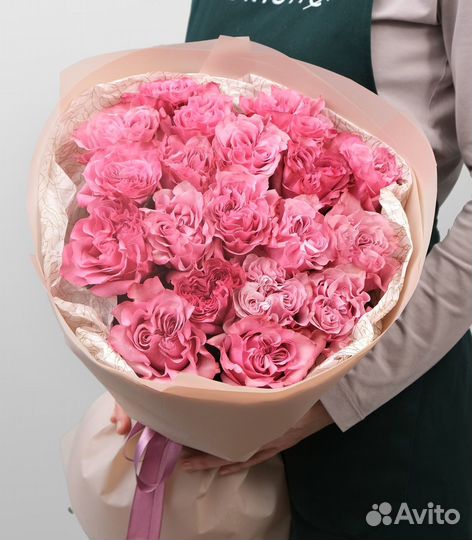 Букет из розовых Роз «Андромеда»